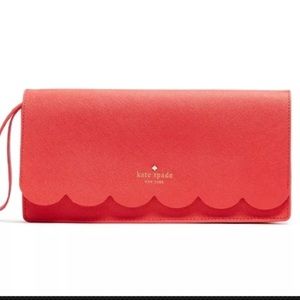 Kate Spade Scalloped clutch purse retail $260